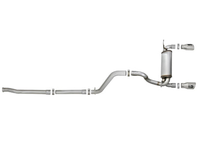 aFe Rebel Series 2.5in 409 SS Cat-Back Exhaust w/ Polished Tips 18-19 Jeep Wrangler (JL) V6 3.6L