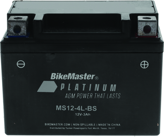 BikeMaster AGM Battery - MS12-4L-BS