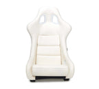 NRG FRP Bucket Seat White Vinyl Material (Large)