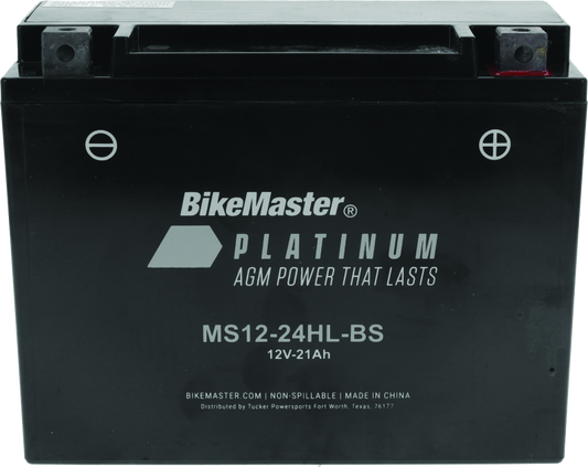 BikeMaster AGM Battery - MS12-24HL-BS