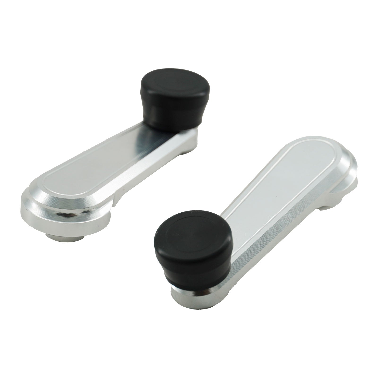 Silver Billet Window Crank Handle For Honda Acura Integra EK Del Sol K20 K24 B16 2PC - Bull Boost Performance