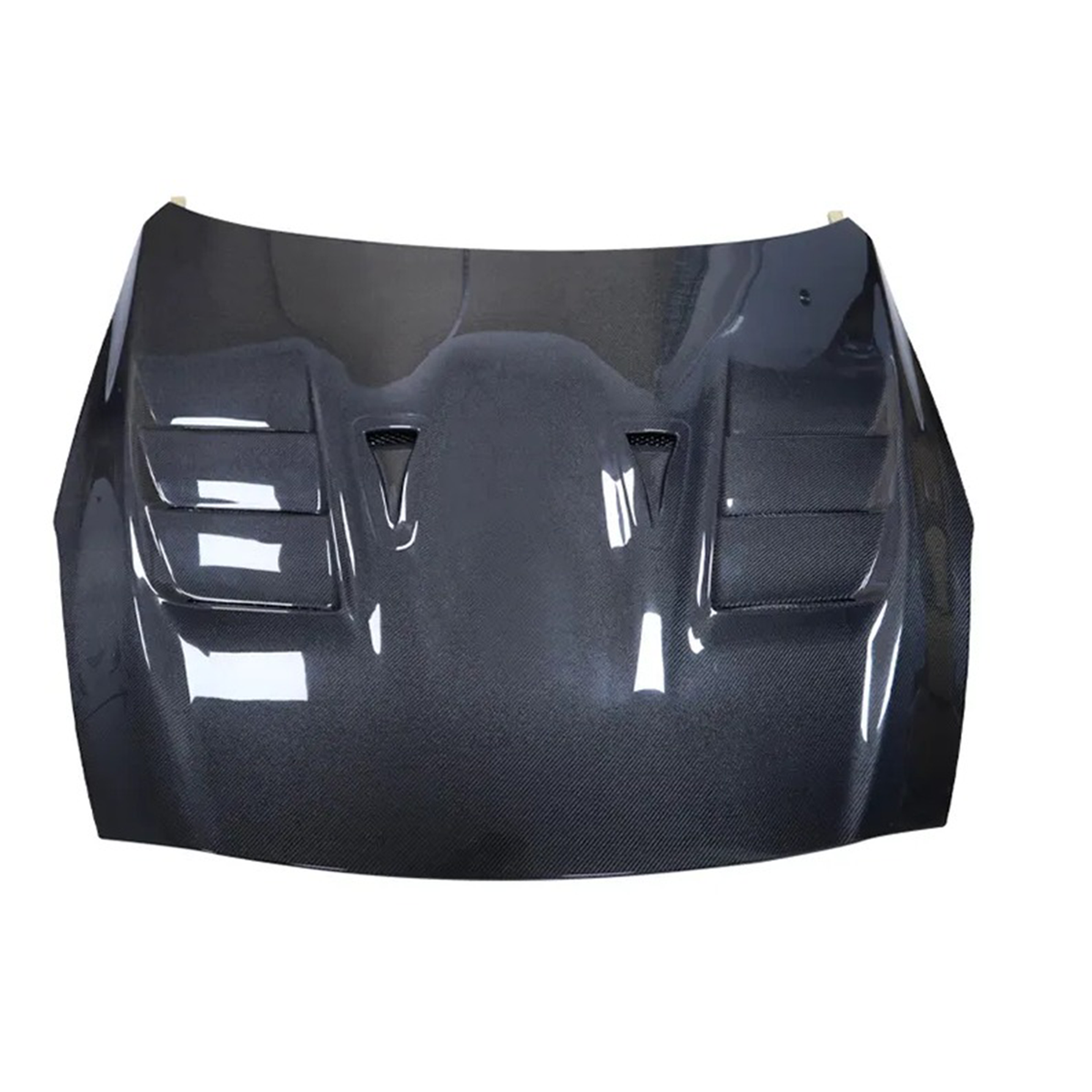 Carbon Fiber T Style Vented Front Engine Hood for Nissan GT R R35 by Stratec Systems
