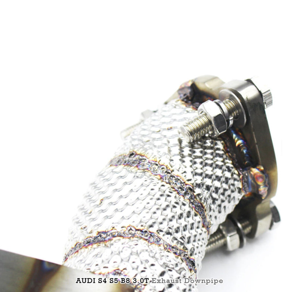 Free Flow 304 Stainless Exhaust Downpipe for Audi S4 S5 B8 - Bull Boost Performance