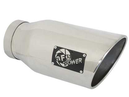 aFe LARGE BORE HD 5in 409-SS DPF-Back Exhaust w/Pol Tip 19-20 Ram Diesel Trucks L6-6.7L (td)