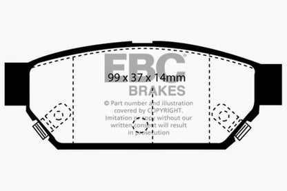 EBC 93-96 Eagle Summit 1.5 Ultimax2 Rear Brake Pads