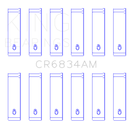 King Engine Bearings Chrysler 3.3/3.8 V6 +.002 Os/Od (Size +0.25mm) Connecting Rod Bearing Set