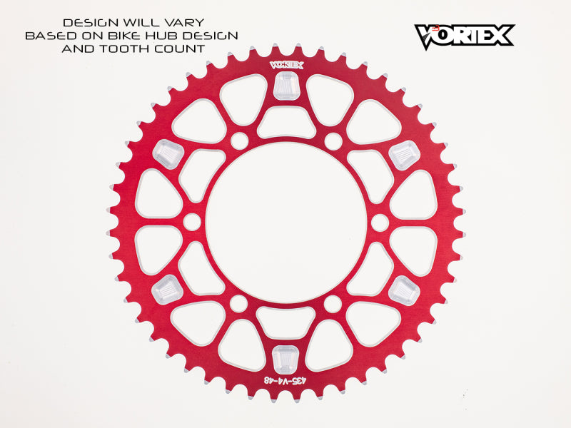 Vortex Racing V4 45 Tooth 520 Rear Sprocket - Red