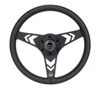 NRG Aluminum Steering Wheel 330mm - Arow Cutout - Ergonomic Grip - Anadized Black