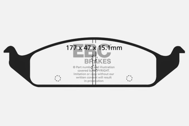 EBC 95-97 Chrysler Cirrus 2.4 (14in Wheels) Ultimax2 Front Brake Pads