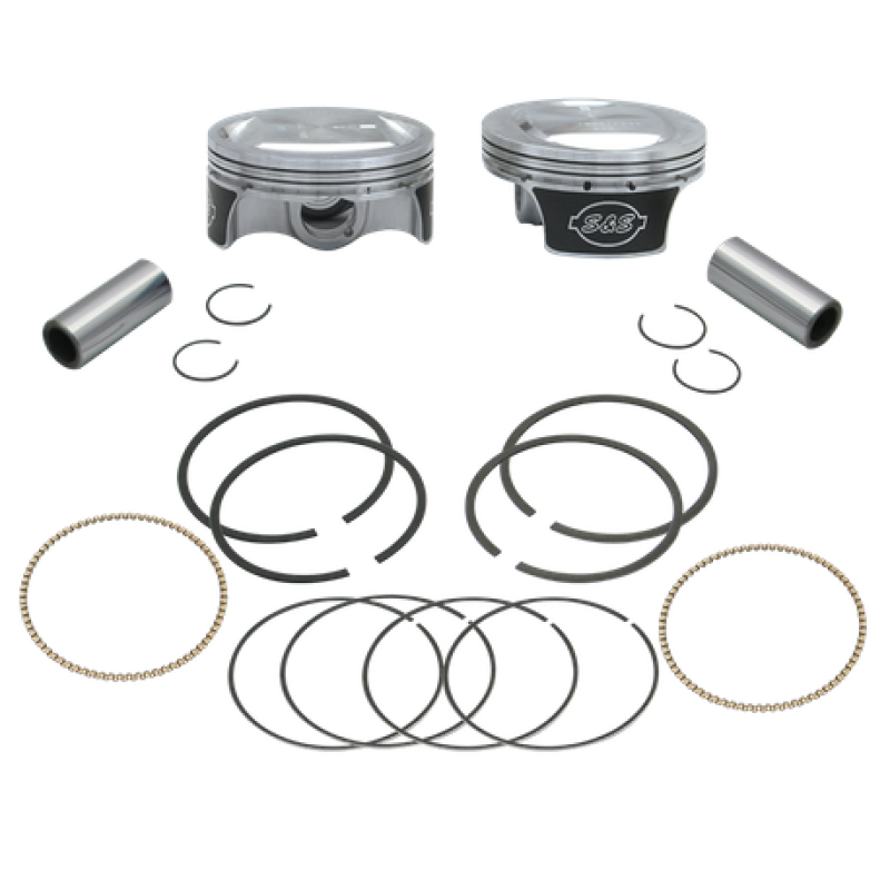 S&S Cycle 2007+ BT 3-7/8in x 4-3/8in Piston Set - .005in