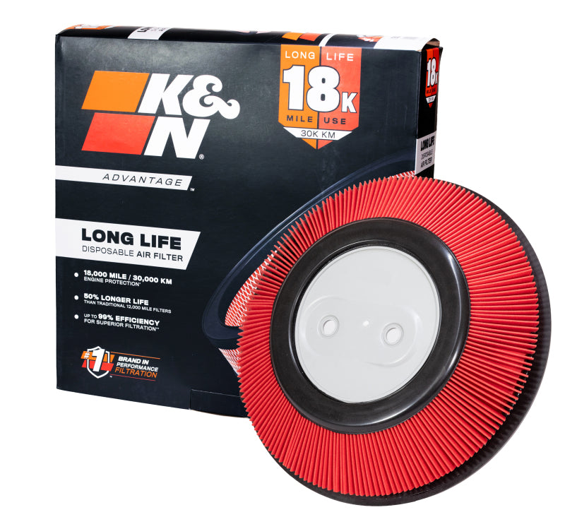 K&N Advantage Air Filter 18K Miles Nissan Pickup L4-2.4L F/I 1990-2004