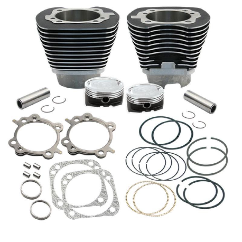 S&S Cycle 99-06 BT 4 1/8in Low Compression Bore Cylinder & Pistons Kit For 124in Hot Set Up Kit