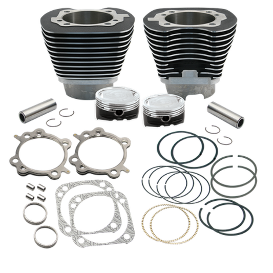 S&S Cycle 99-06 BT 4 1/8in Low Compression Bore Cylinder & Pistons Kit For 124in Hot Set Up Kit