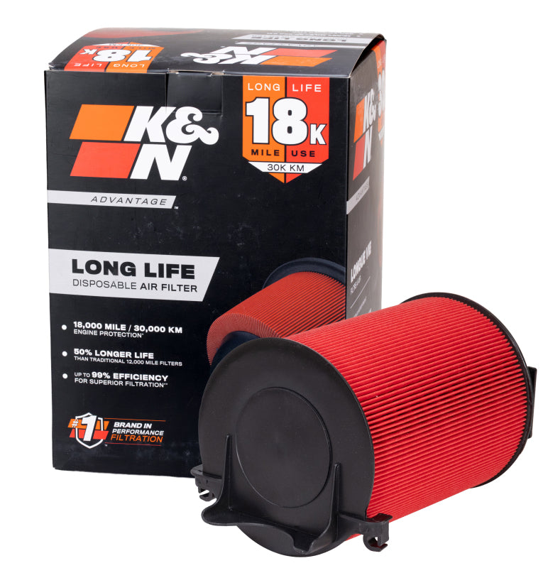 K&N Advantage Air Filter 18K Miles Audi A3 L4-1.6L F/I 2003-2010