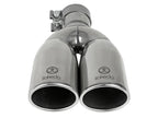 aFe Takeda 304 Stainless Steel Clamp-on Exhaust Tip Polished 2-1/2ininlet x 3-1/2in Outlet X 12in L