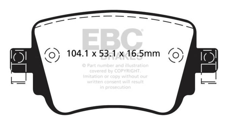 EBC 15-21 Volkswagen GTi 2.0 Turbo Ultimax2 Rear Brake Pads