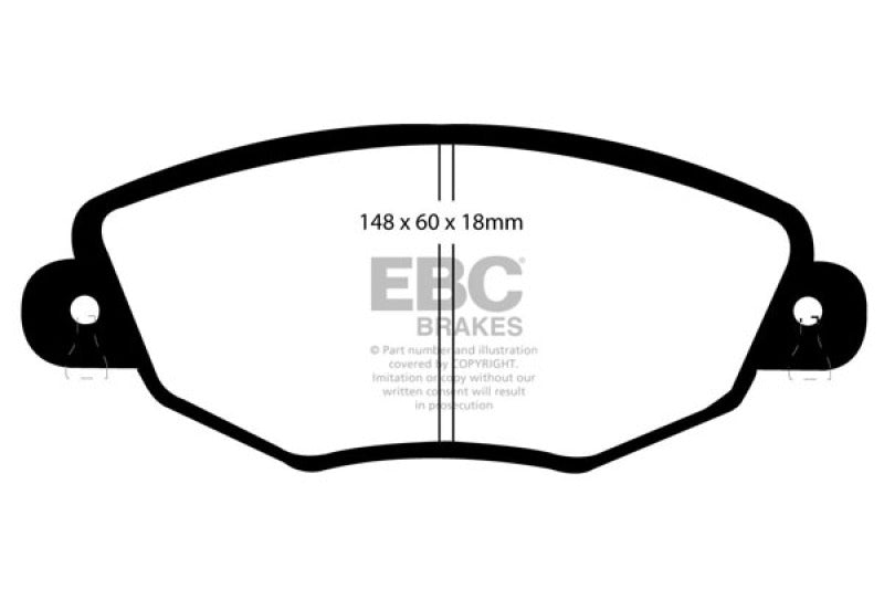 EBC 01-04 Jaguar X-Type 2.5 Ultimax2 Front Brake Pads