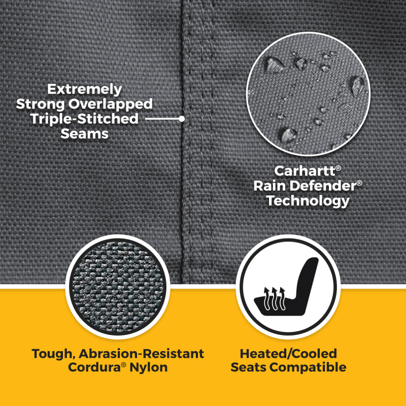 Covercraft 21-25 Ford F150 Carhartt Super Dux SeatSaver Front Row Custom Seat Cover - Gravel