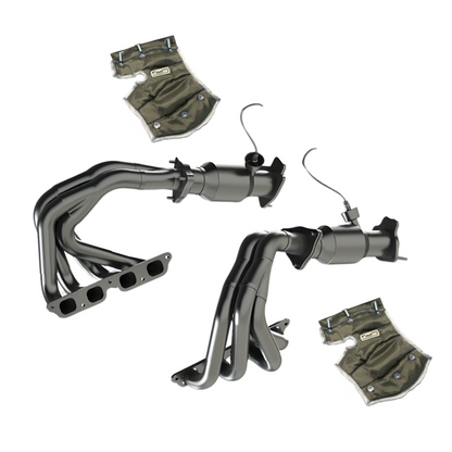 Kooks 22+ Chevrolet C8 Corvette Z06 LT6 SS Tri-Y Headers w/ GREEN Cats w/ Heat Blankets