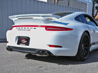 aFe MACHForce XP 12-16 Porsche 911 Carrera H6-3.8L SS-304 Cat-Back Exhaust w/Carbon Fiber Tips