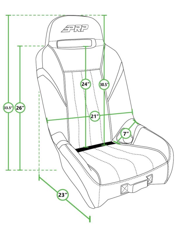 PRP Polaris RZR PRO XP/PRO R/Turbo R GT/S.E. Suspension Seat- Black/Gray