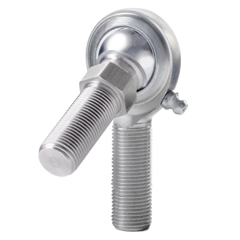 QA1 C Series 2-Pc Rod End - Male/Left Hand - .5in Bore x 5/8-18 w/Stud & Zerk - Carbon Steel