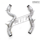 High‑Flow Downpipe with Heat Shield for Mercedes‑Benz E63 / E63S AMG W213 4.0TT - Bull Boost Performance