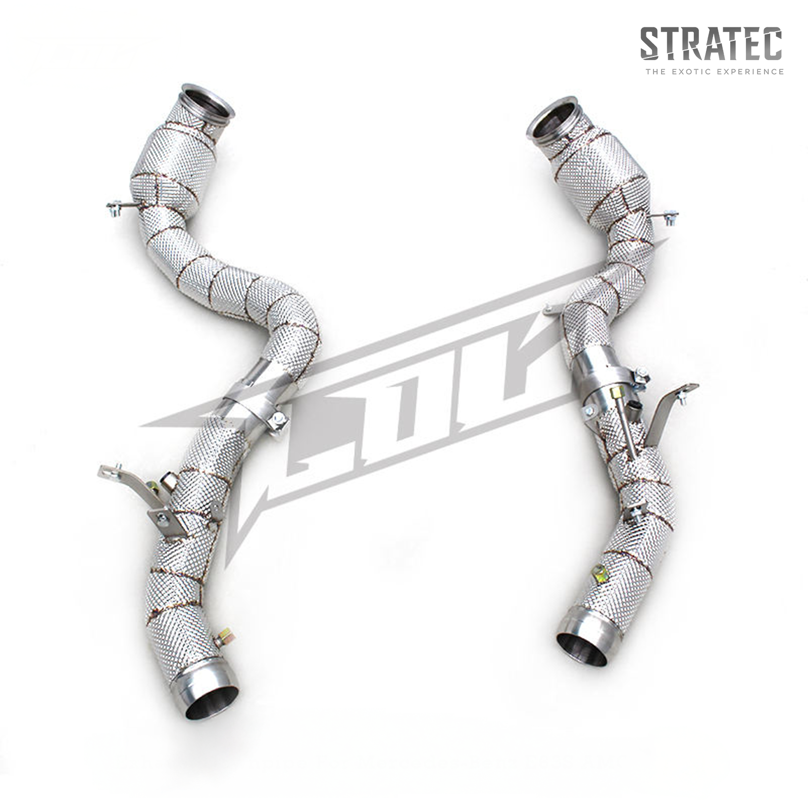 High‑Flow Downpipe with Heat Shield for Mercedes‑Benz E63 / E63S AMG W213 4.0TT - Bull Boost Performance