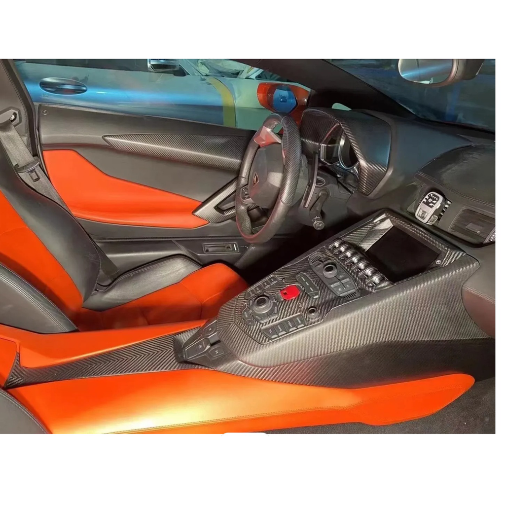 Dry Carbon Fiber Center Console Cover Trim for Lamborghini Aventador - Bull Boost Performance