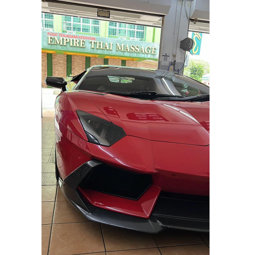V Style Dry Carbon Fiber Front Splitter for Lamborghini Aventador LP700 - Bull Boost Performance