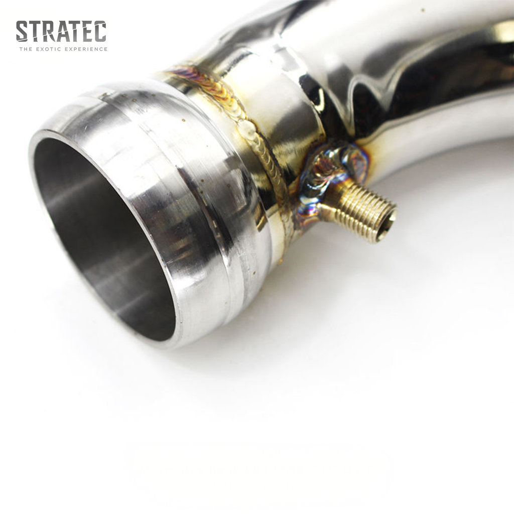 Custom 300 Cell Catted Downpipe Header System for Mercedes‑Benz E63 E63S AMG GT C 4.0TT - Bull Boost Performance