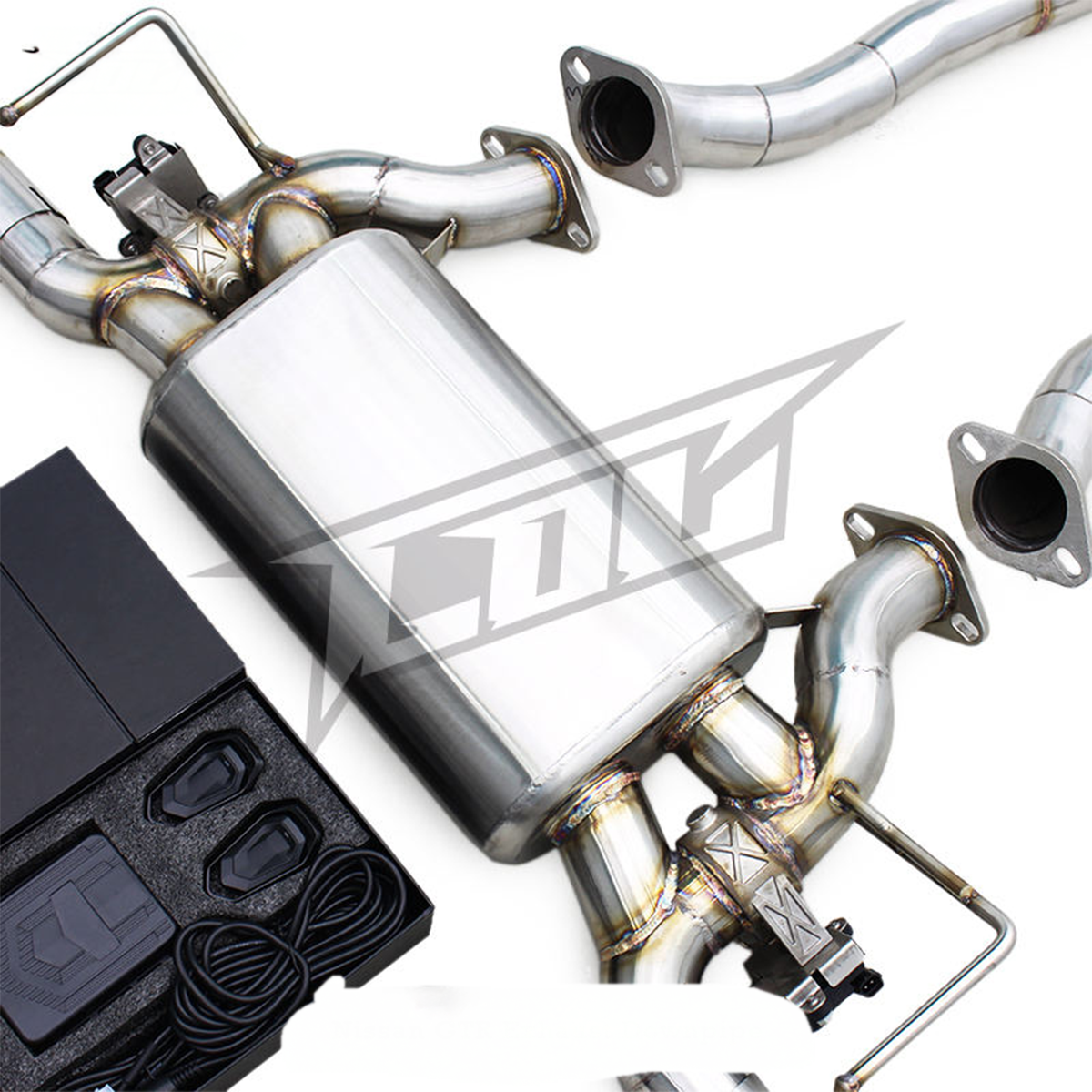 Valved Stainless Steel Catback Exhaust System for Infiniti Q50S 3.7L - Bull Boost Performance
