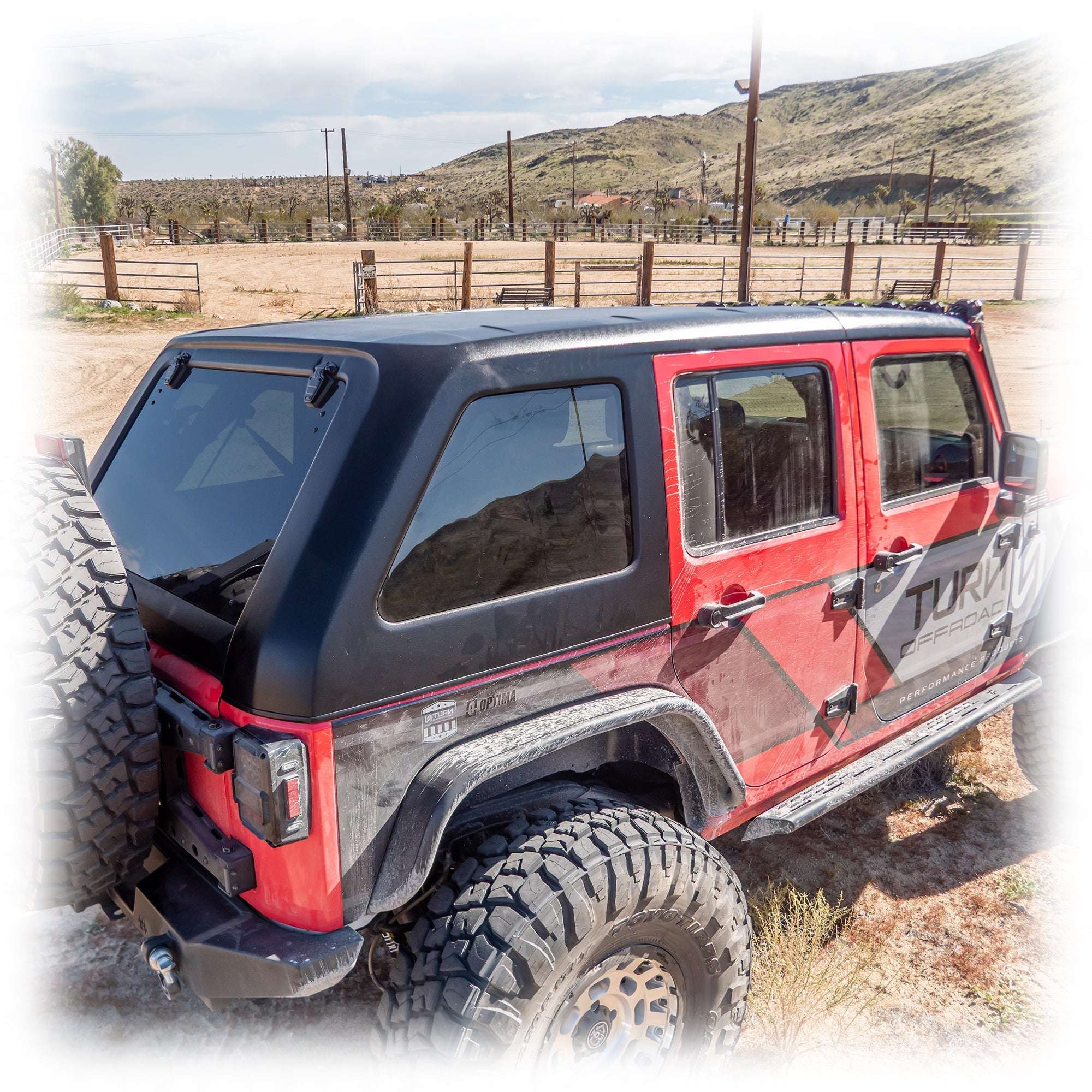 Turn Offroad 2-Piece Fastback Hard Top for Jeep Wrangler JK Unlimited 4-Door