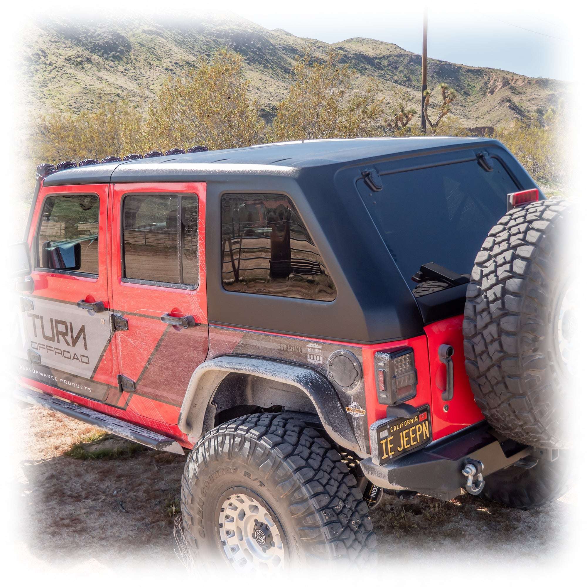 Turn Offroad 2-Piece Fastback Hard Top for Jeep Wrangler JK Unlimited 4-Door