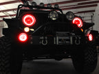 Oracle 07-17 Jeep Wrangler Surface Mount LED Headlight Halo Kit - Red