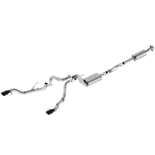 Ford Racing 21-24 F-150 Sport Bumper Exit Exhaust - Black Tips