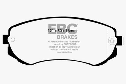 EBC 89-96 Nissan 240SX 2.4 (4 Lug) Ultimax2 Front Brake Pads