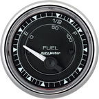 AutoMeter Chrono 2-1/16in 73E-10F Ohm Electric Fuel Level Gauge - Chrome