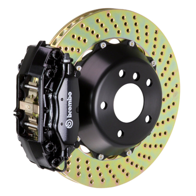 Brembo 12-16 98ster (Excl PCCB) Rr GT BBK 4Pis Cast 345x28 2pc Rotor Drilled-Black