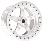 Weld S71 17X11 / 5X115 BP / 6.2in BS Polished Wheel (High Pad) - Polished Single Beadlock MT