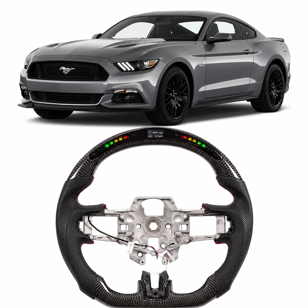Ford Mustang GT LED Carbon Fiber Steering Wheel 2015-2017