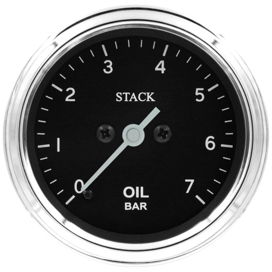 Autometer Stack 52mm 0-7 Bar M10 Male Pro Stepper Motor Oil Pressure Gauge - Classic