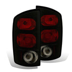 Raxiom 02-05 Dodge RAM 1500 Axial Series Tail Lights- Black Housing- Dark Smoked Lens