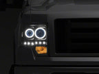 Raxiom 09-14 Ford F-150 G2 Super White LED Halo Projector Headlights- Black Housing- Clear Lens