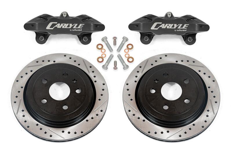 BMR 14-19 Chevrolet Corvette C7 Brake Kit For 15in Conversion Drilled & Slotted Rotors Black Caliper