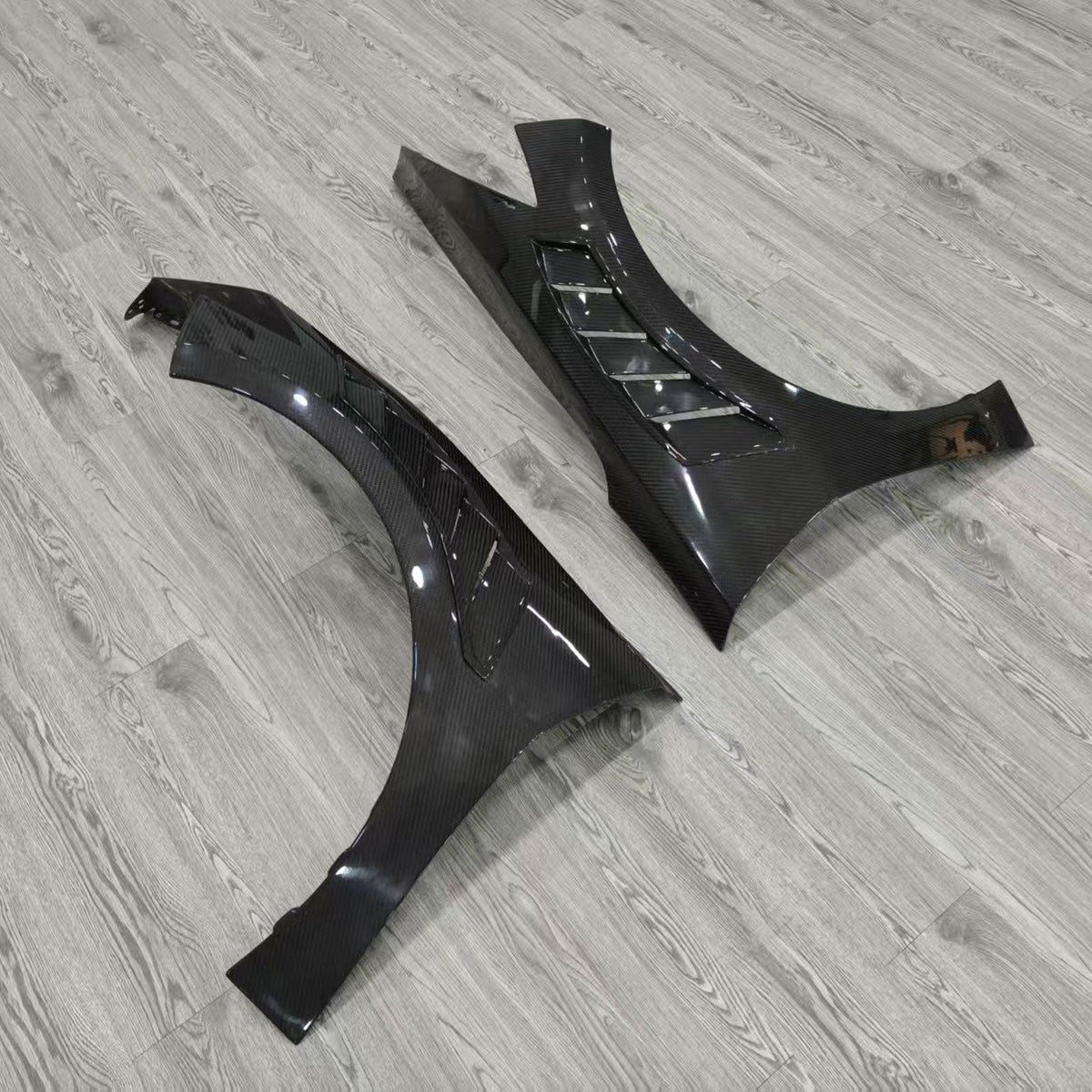 STG Style Dry Carbon Fiber Vented Front Fenders for Chevrolet Corvette C8 Stingray by Stratec Systems