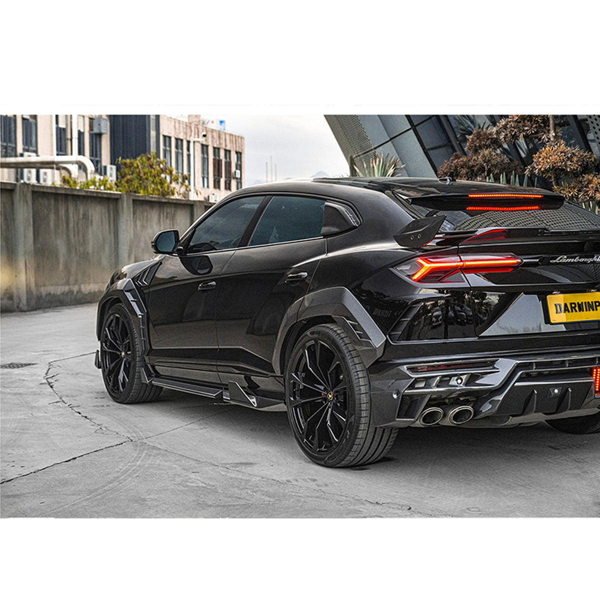 IMP Style Carbon Fiber Rear Wide Fender Flares for Lamborghini Urus Truck by Stratec Systems