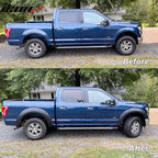 2015-2017 Ford F150 Pocket Rivet Matte Black Wheel Fender Flare PP 4PC