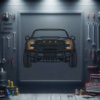 F-150 Front View Metal Neon Car Wall Art - MTN0089