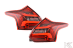 Ford Focus 3 (C346) Hatchback Red LED Taillights Set (2011 - 2014)